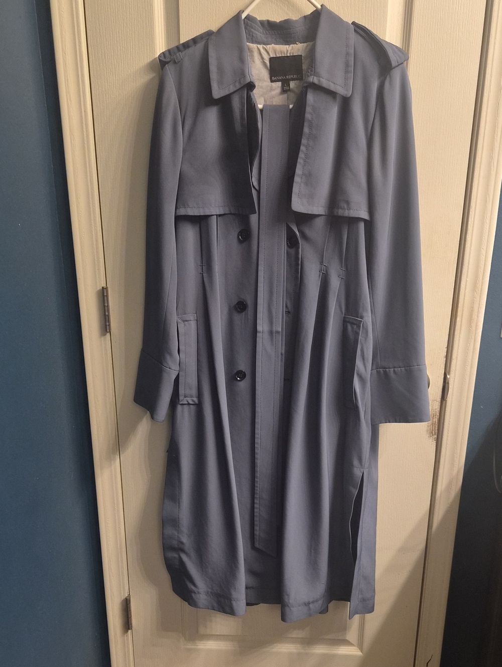 Banana Republic Light Blue Trench Coat
